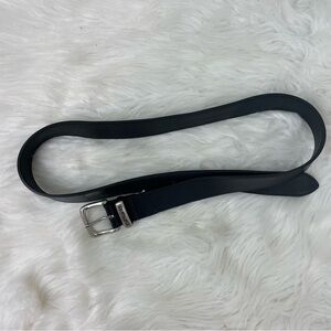 Carhartt Black Belt with Silver Buckle Genuine Leather Sz 42